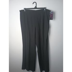 Signature by Robbie Bee Women Pant Flared Dress Pants NWT 24W Black Office